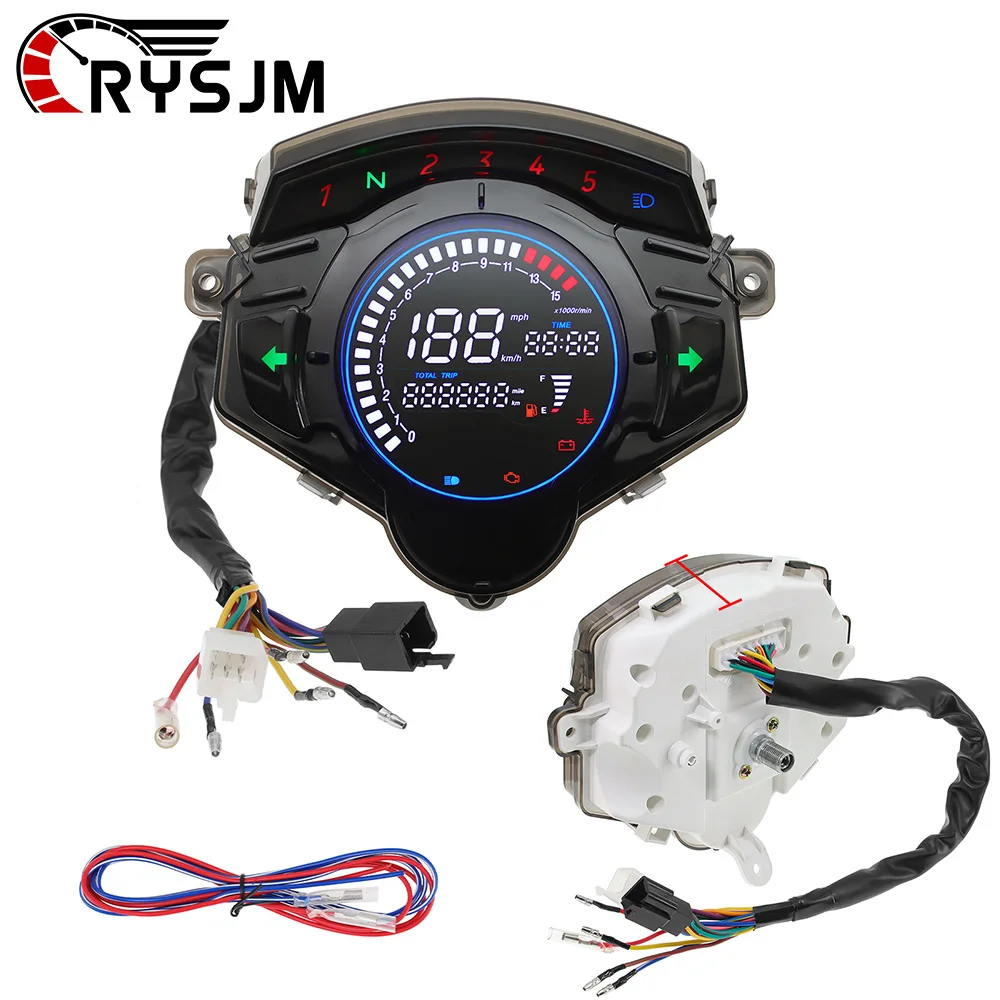 SS LED Motorcycle Meter Speedometer Moto Electronic Odometer Tachometer For Yamaha LC135 V2 V3 V4 V5 V6 V7 Display Digital Guage