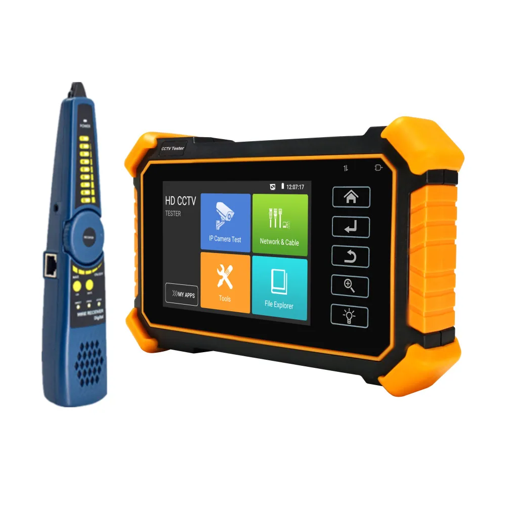 

Tahlitech 4K Tester Monitor TVI AHD CVI IP CCTV Camera Tester Build in Battery Security Tester Monitor Video Audio Test PTZ
