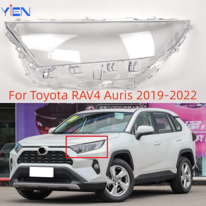 

For Toyota RAV4 Auris 2019 2020 2021 2022 Car Left and Left/Right Side Headlight Clear Lens Lamp Shade Shell Cover