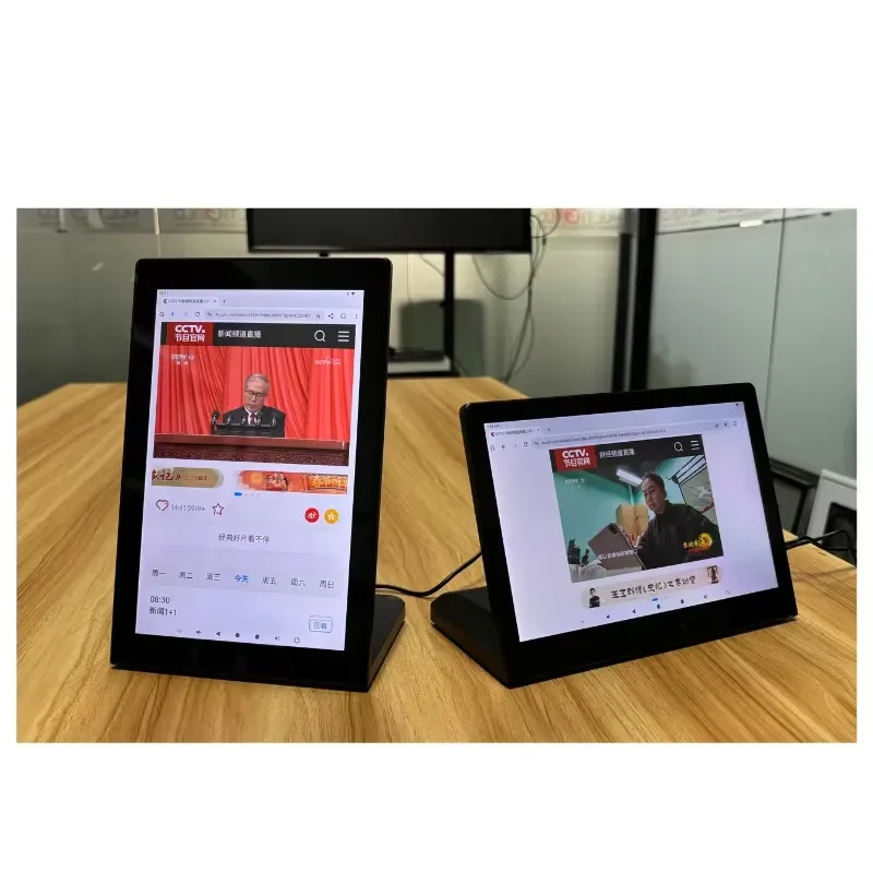 10.1 Inch L Shape Tablet PC Desktop Display Android/Linux POS Countertop Advertising Screen WiFi PoE IPS 1280x800 Resolution