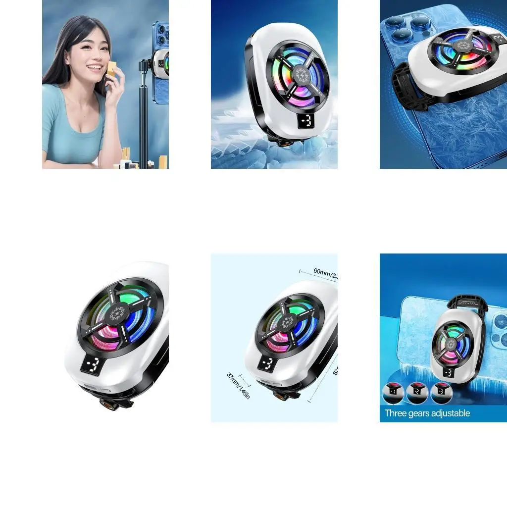 652F Phone Coolers Fan With Large Semiconductor Chip For Quick Temperature Reduction