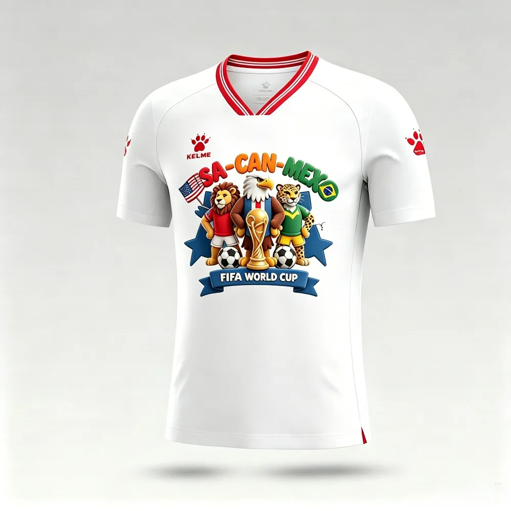 KELME USA-Mexico-Canada World Cup Summer Men's Short-Sleeve T-Shirt – A Best-Selling Collaborative Design