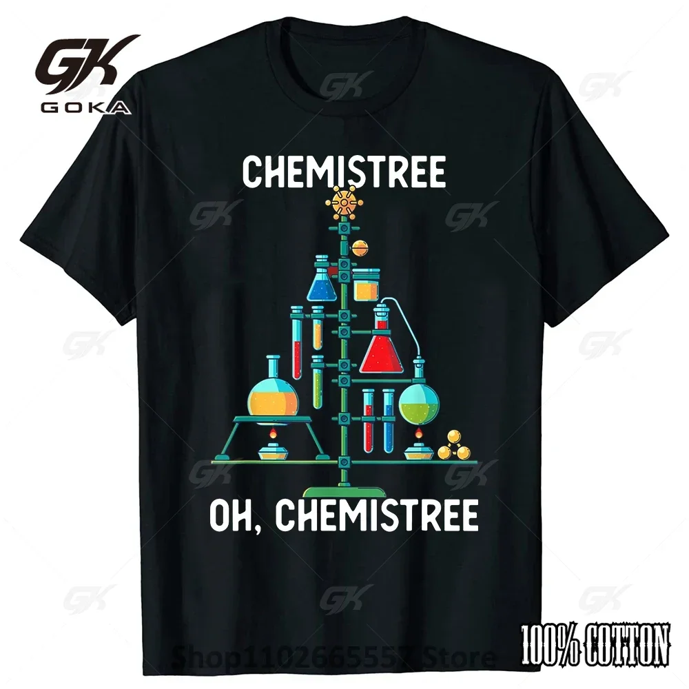 Chemistree T Shirt Funny Chemistry Science Christmas Graphic Cool Vintage Streetwear Short Sleeve Xmas Gifts T-shirt Men