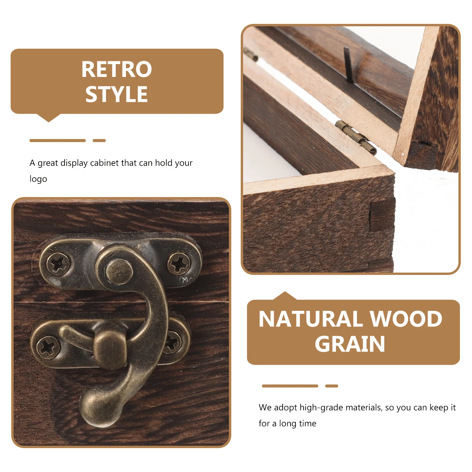 

1 set 1 Set Insect Case Wooden Specimen Box Vintage Style Clear Lid Durable Storage For Insects Crafts Specimen Display Box Wood