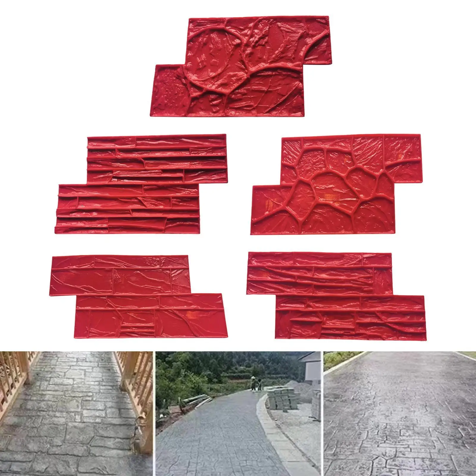 سلس ختم حصيرة روك الملمس رصف نمط صانع قالب الصب حية نسيج الحجر لبلاط الحائط في الهواء الطلق فناء الفناء