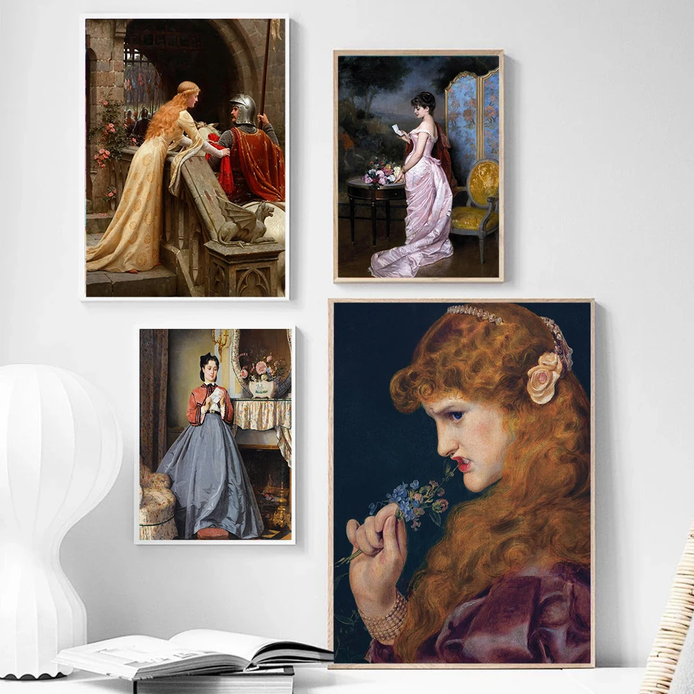 Famous Victorian Renaissance Painter Figure Art Oil Painting Poster Canvas Printing Gallery Home Living Room Bedroom Wall Decor