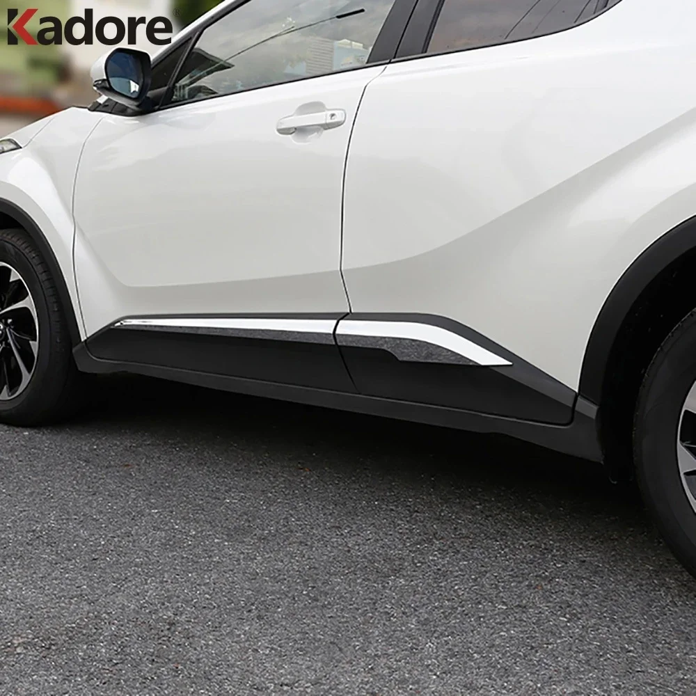 For Toyota CHR C-HR 2016-2022 Chrome Car Side Door Body Line Moldings Cover Trim Car Decoration Protector Accessories