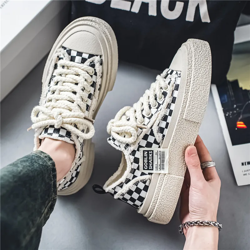 The New Retro Men Shoes Spring Platform Shoes Casual Sneakers Versatile Fashion Designer Shoes High Quality Men Sneakers ﻿