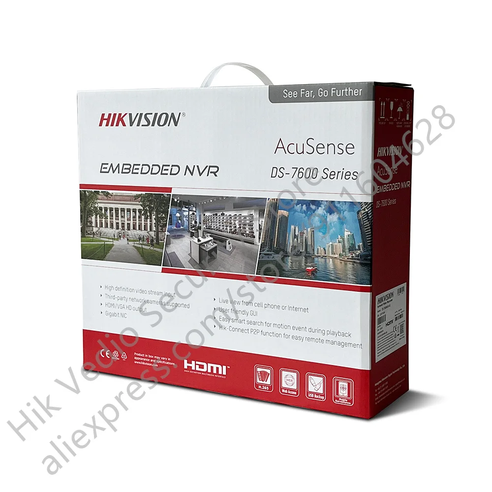 Hikvision DS-7616NXI-K2/16P DS-7608NXI-K2/8P PoE 1U AcuSense 4K NVR Network Video Recorder Intelligent Analytics CCTV System