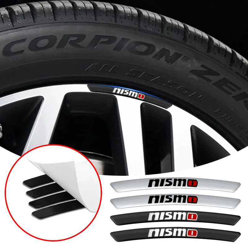 

Aluminum Car Badge Emblem Wheel Hub Rims Decor 3D Stickers For Nissan Nismo Emblem R34 GTR Tiida Sylphy Teana X-trail 1 2 Qashqa