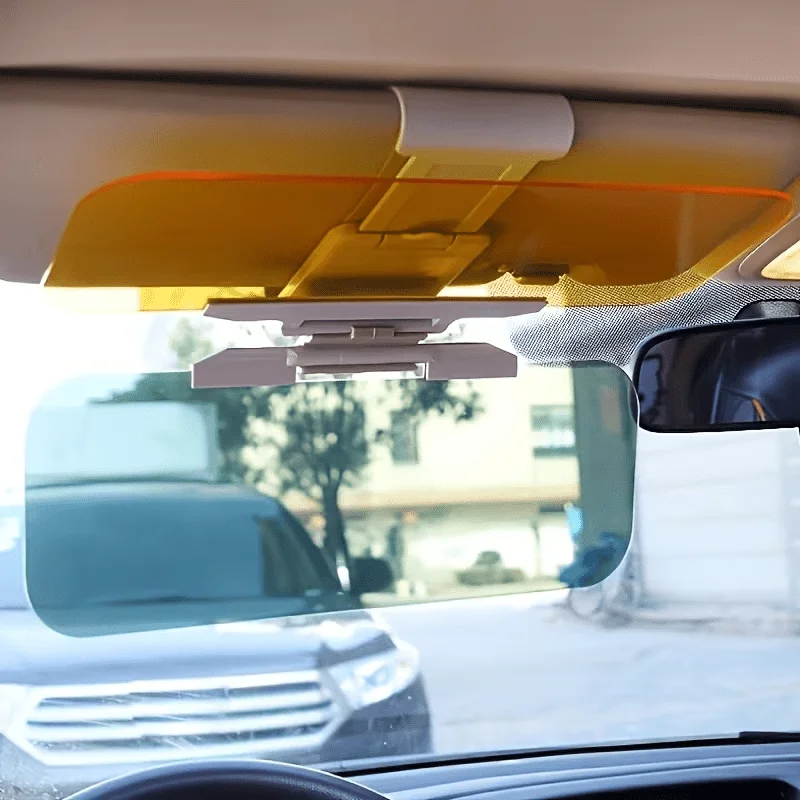 Two-In-One Car Sun Visor Polarized Sun Visor Transparent Anti-Glare Adjustable Day Night Driving for Auto Safety Driving