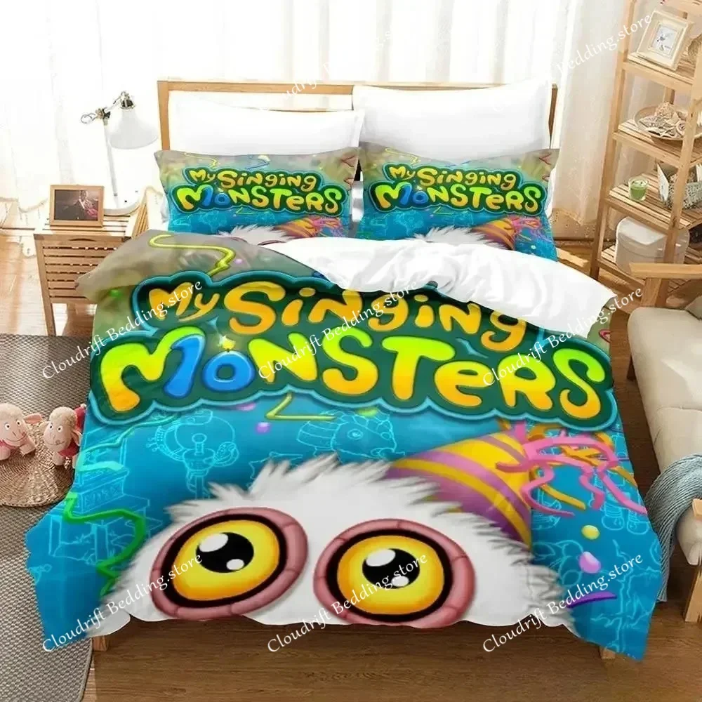 

3D Game My Singing Monsters Bedding Set Single Twin Full Queen King Size Bed Set Adult Kid Bedroom Duvet cover Set Home Textiles