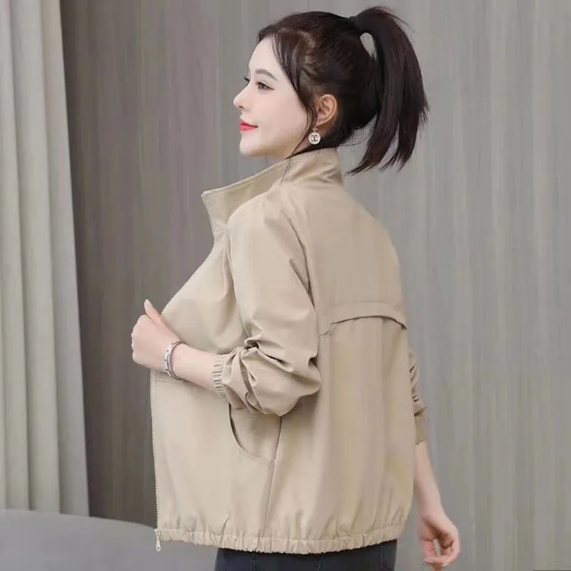 Summer Jacket Women Sun Protection Clothing 2024 New Fashion Casual Zipper Thin Casual Loose Casual Loose Windbreaker Coat