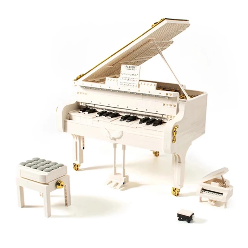 IN STOCK MOC GRAND PIANO Model With Motor High-Tech Toy Building Blocks Brick Chrismas Gift 21323 10285 XQGQ01 82998