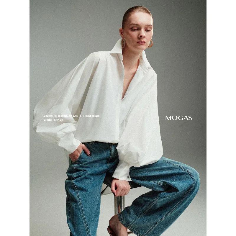 

Эластичная трехмерная рубашка-куртка SuperAen High Street с объемными рукавами-крылышками для женщин, весенне-осенние топы