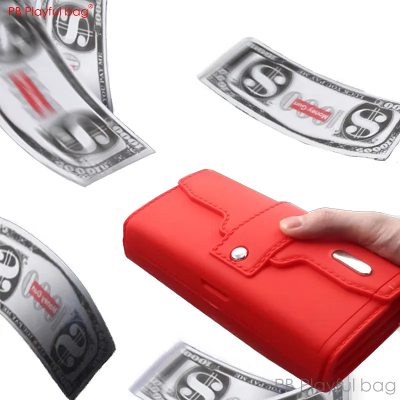 

Money Spray Wallet Electric Party Money Gun Cash Ejection Simulated Wallet Webbing Funny Party Toys Children Gifts Birthday AC96