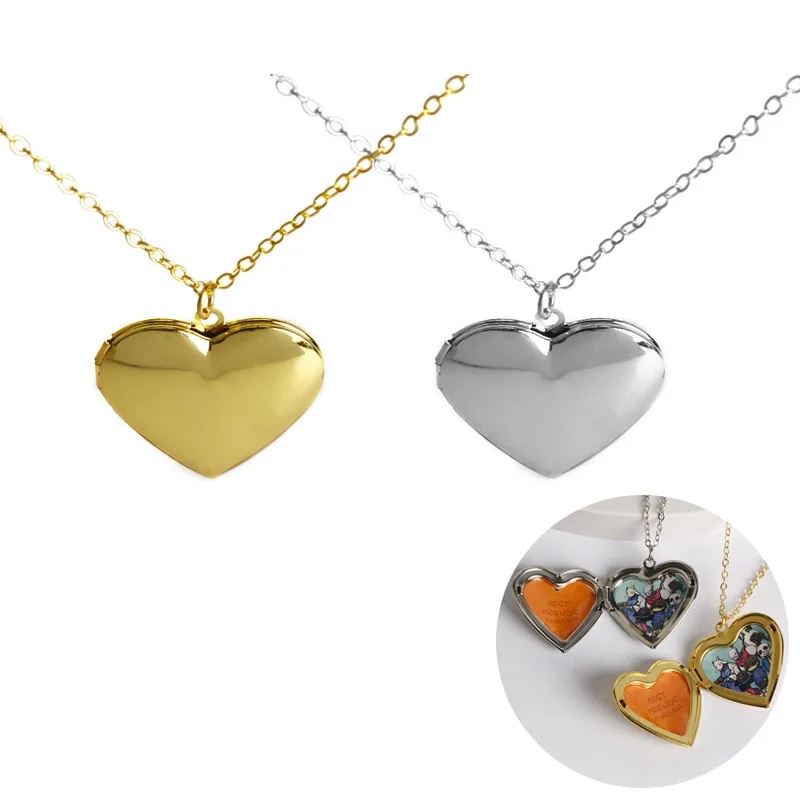 Game UNDERTALE Sans Cosplay Heart Pendant Necklace Unisex Couple Family Photo Buckle Choker Jewelry Accessories Xmas Gifts
