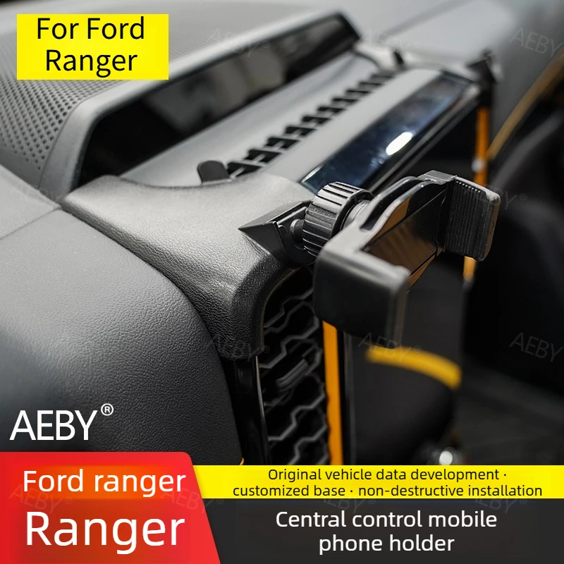 

For Ford Ranger 2022-2026 Adjustable anti-slip car mobile phone holder,Air outlet navigation bracket,Anti-slip,Car accessories
