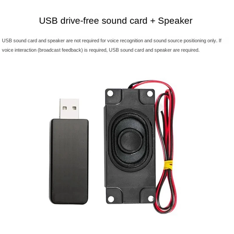 Fernfeldmikrofon-Ring-Array-Modul ROS 6-Mikrofon-Sprachplatine 6-Mikrofon-Positionierungsnavigation Ein langlebig und einfach zu bedienen