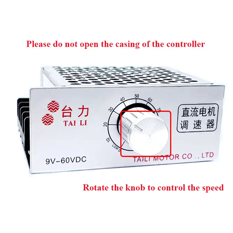 120W DC 12V 24V Variable Speed Motor with Worm Gear Reducer Gearbox RV40 & Speed Controller High Torque Geared Reduction Motor