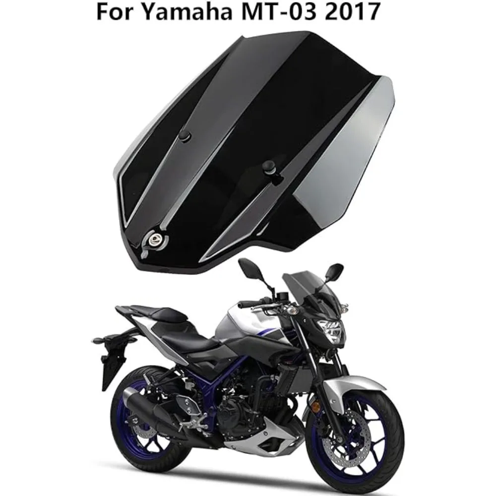 Motorcycle  Windshield WindScreen Double Bubble with Mounting Bracket For Yamaha MT-03 MT03 2016 2017 2018 2019 Accessories