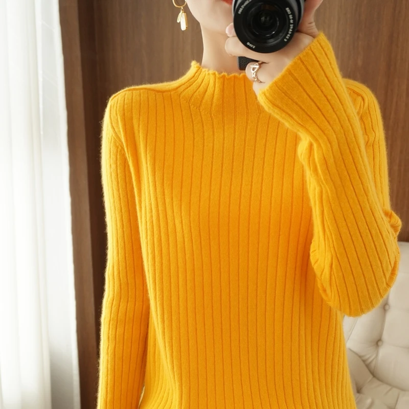 

Half-neck Pullover Autumn /Winter Cashmere Sweater Women Casual Knitted Tops Female Cashmere sweater Fashion