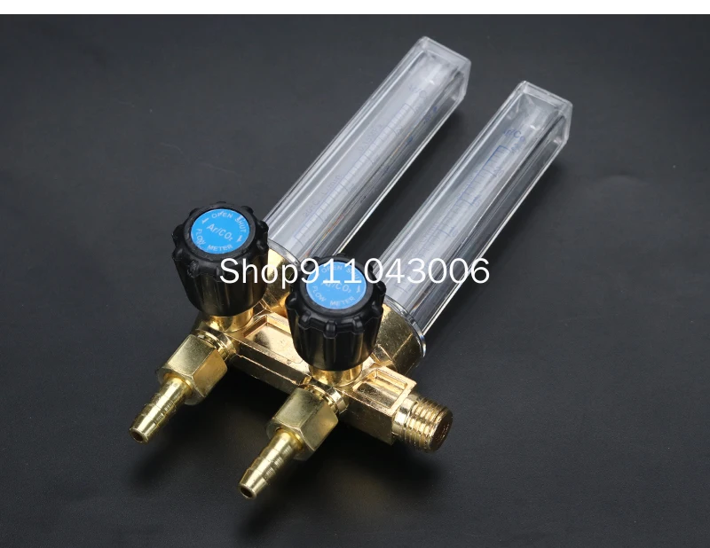 AR Flow Meter Dual Tube AR CO2 Universal Meter Pressure-relief Meter AR Flowmeter CO2 Double Tube Argon Pressure Reducer Switch