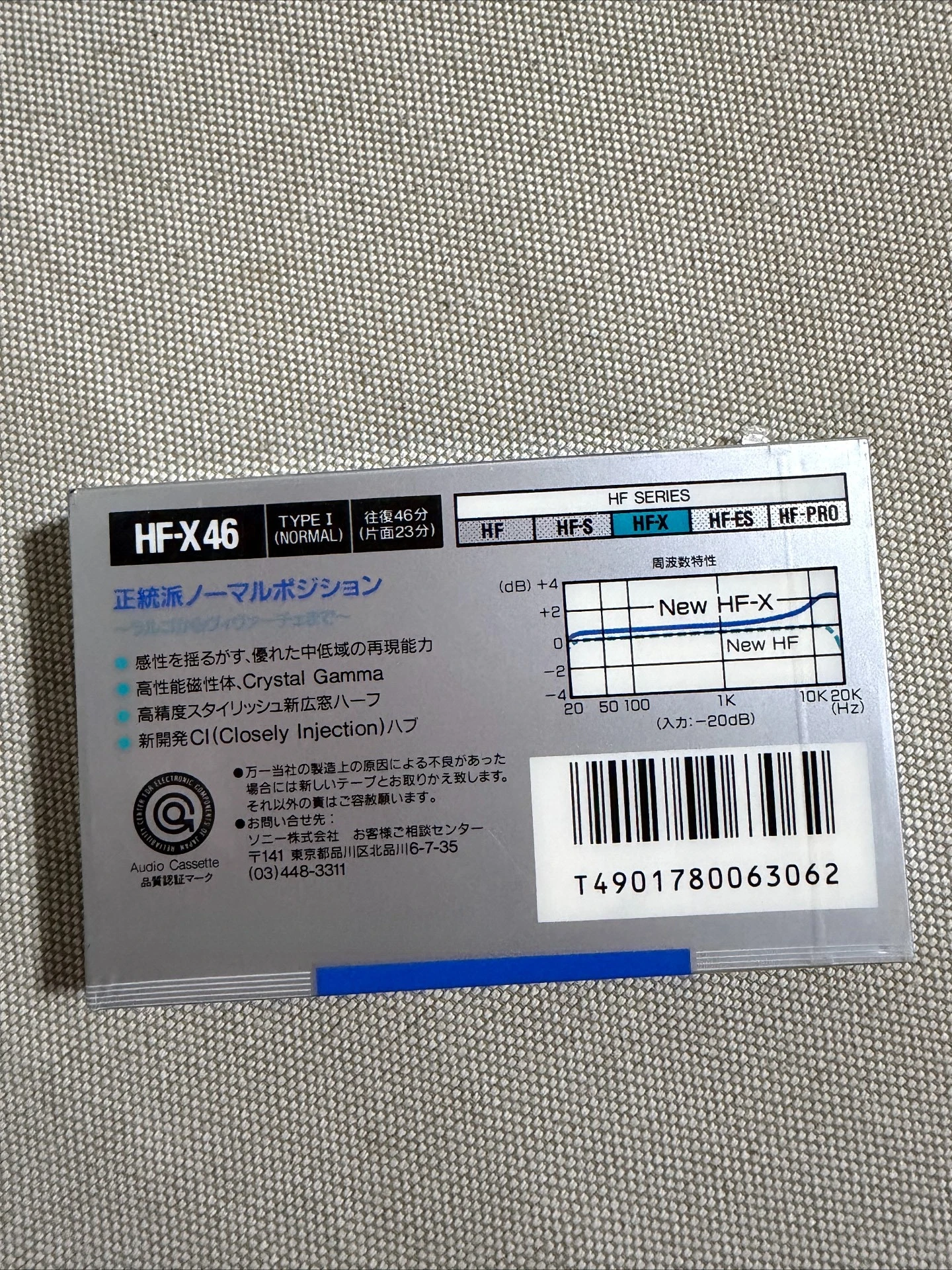 New and unopened blank tape for SONY HF-X46