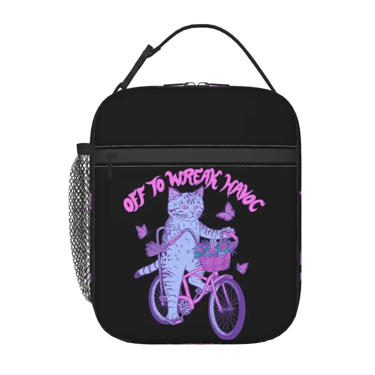 Off To Wreak Havoc Insulated Lunch Bag for Women Kids Portable Food Boxes Thermal Lunch Box Tote
