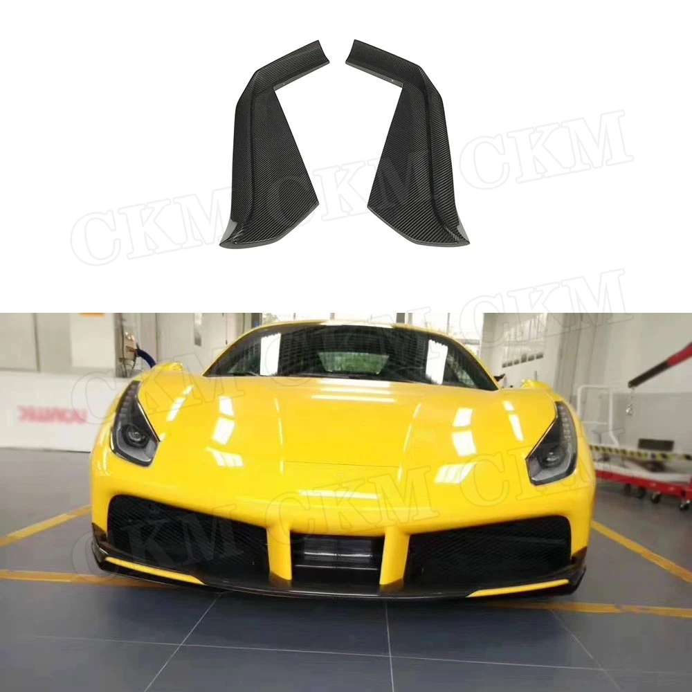 

Dry Carbon Fiber Front Bumper Lip Splitters Winglet Spoiler Case For Ferrari 488 GTB 2015-2018 Car Styling