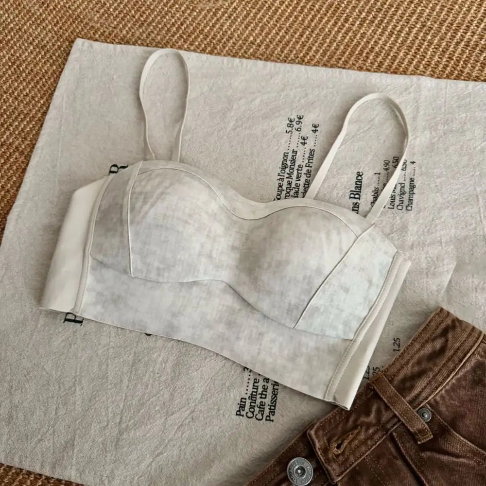 บราไร้สายแบบปรับได้ ป้องกันการกระแทก ลายมัดย้อม ป้องกันการหย่อนคล้อย สำหรับผู้หญิง ชุดชั้นในแบบดันทรงไร้ตะเข็บ ของขวัญ