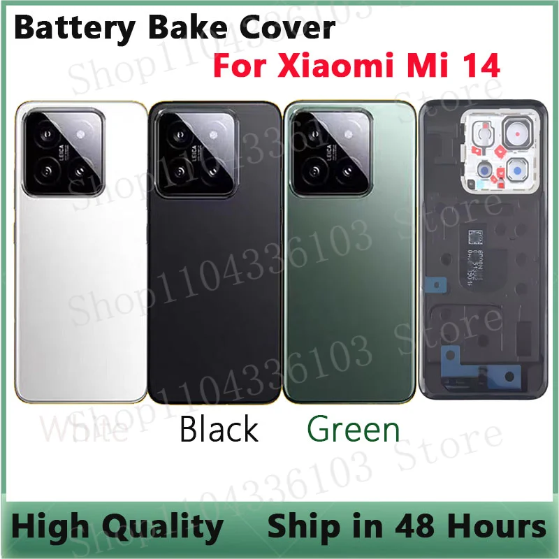 High Quality Back Cover For Xiaomi 14 Back Battery Cover Housing Door Rear Case For Xiaomi Mi 14 Replacement Parts