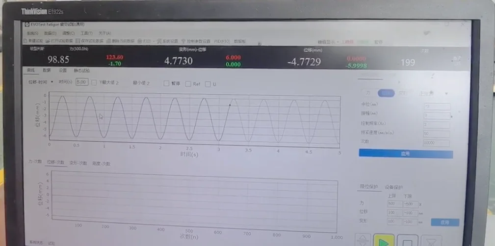 1,5 м/с 10 кН 20 кН автомобильный амортизатор пружинная демпфирующая сила усталости универсальная испытательная машина
