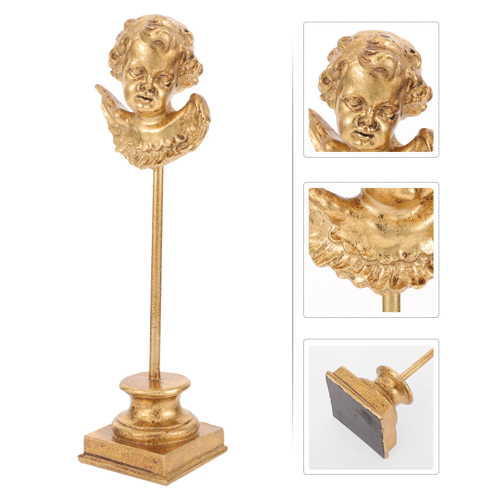 

Golden Resin Angel Statue Small Lightweight Home Decor Desktop Decoration Angel Shelf Wedding Bedroom Garden Resin Craft