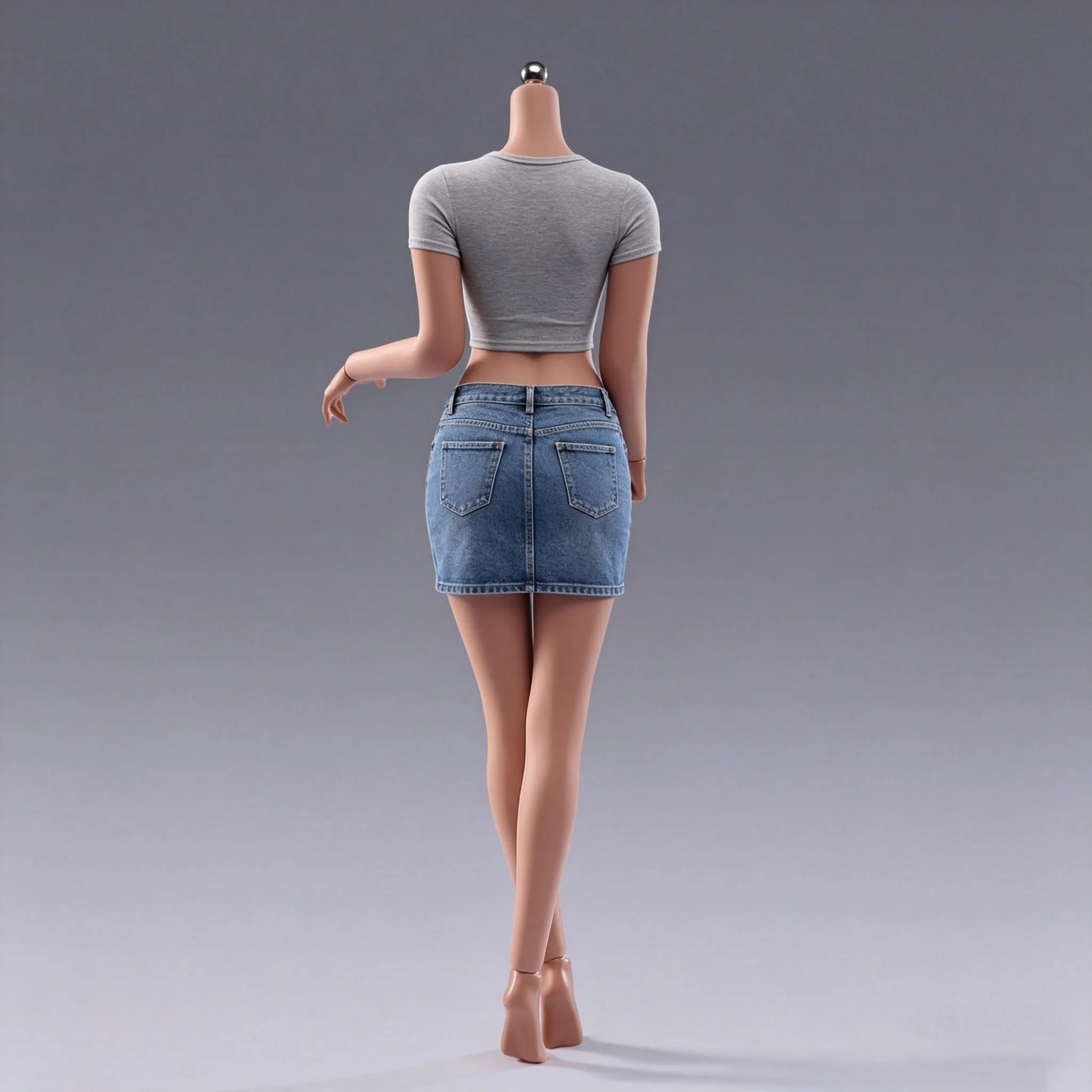 T307 T303 T302 AB001 1/6 Maßstab Weiblicher Körper mit Großen Brüsten Nahtloser Körper 12'' Super Flexibler Actionfigur-Körper Puppenmodell Spielzeug – Detail 11