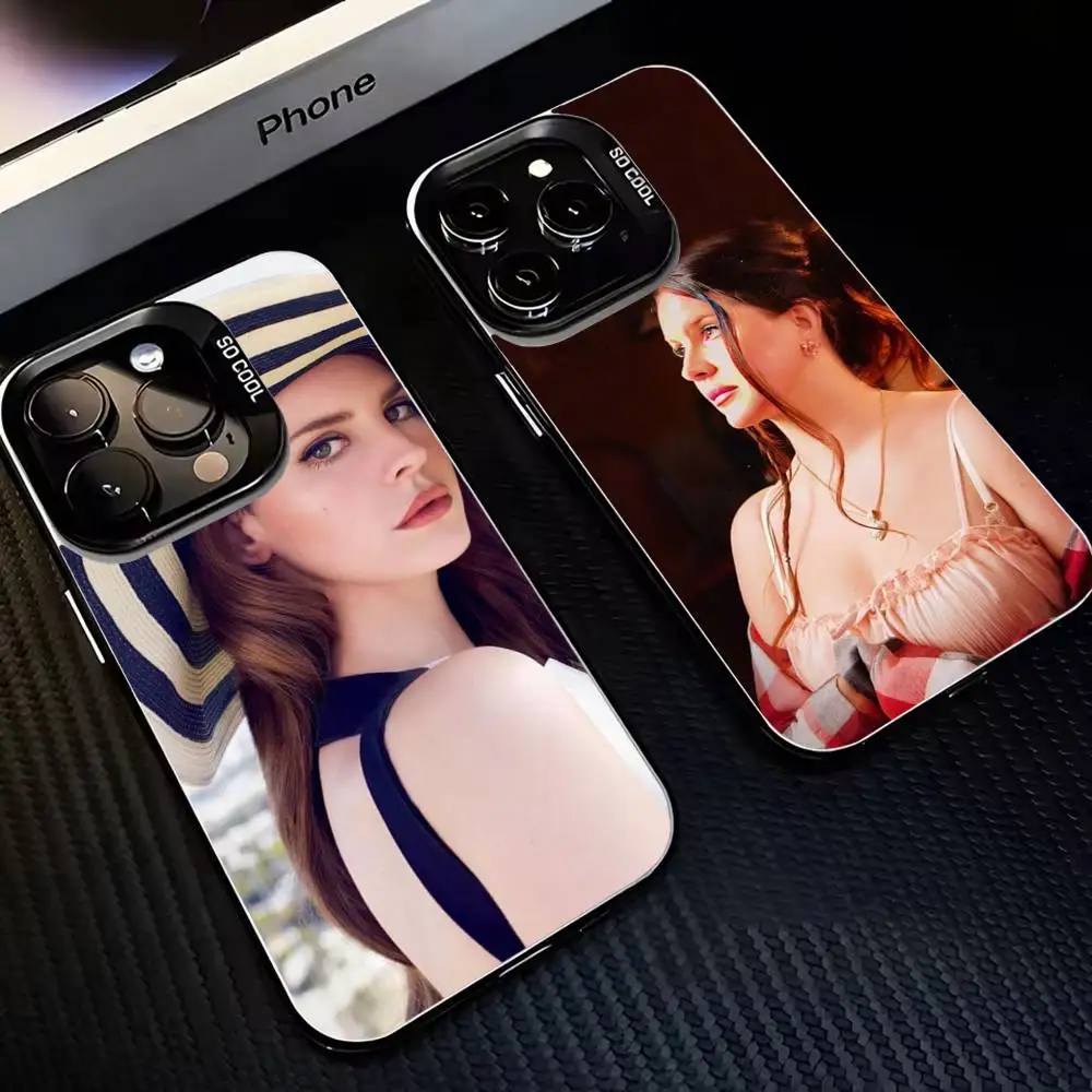 

Singer Lana D-Del Rey Phone Case For iPhone17,16,15,14,13,12,11 Plus,Pro Max Black Matte Shockproof Cover