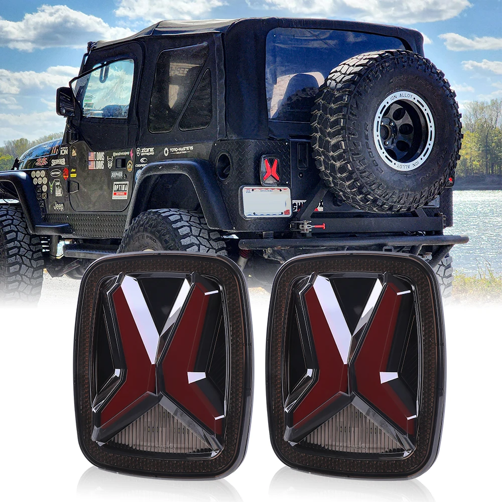 

Newest Design Rear Bumper Tail Light Suitable for Jeep Wrangler Cj Yj Tj Trailer for Rubicon Tail Lights 12V