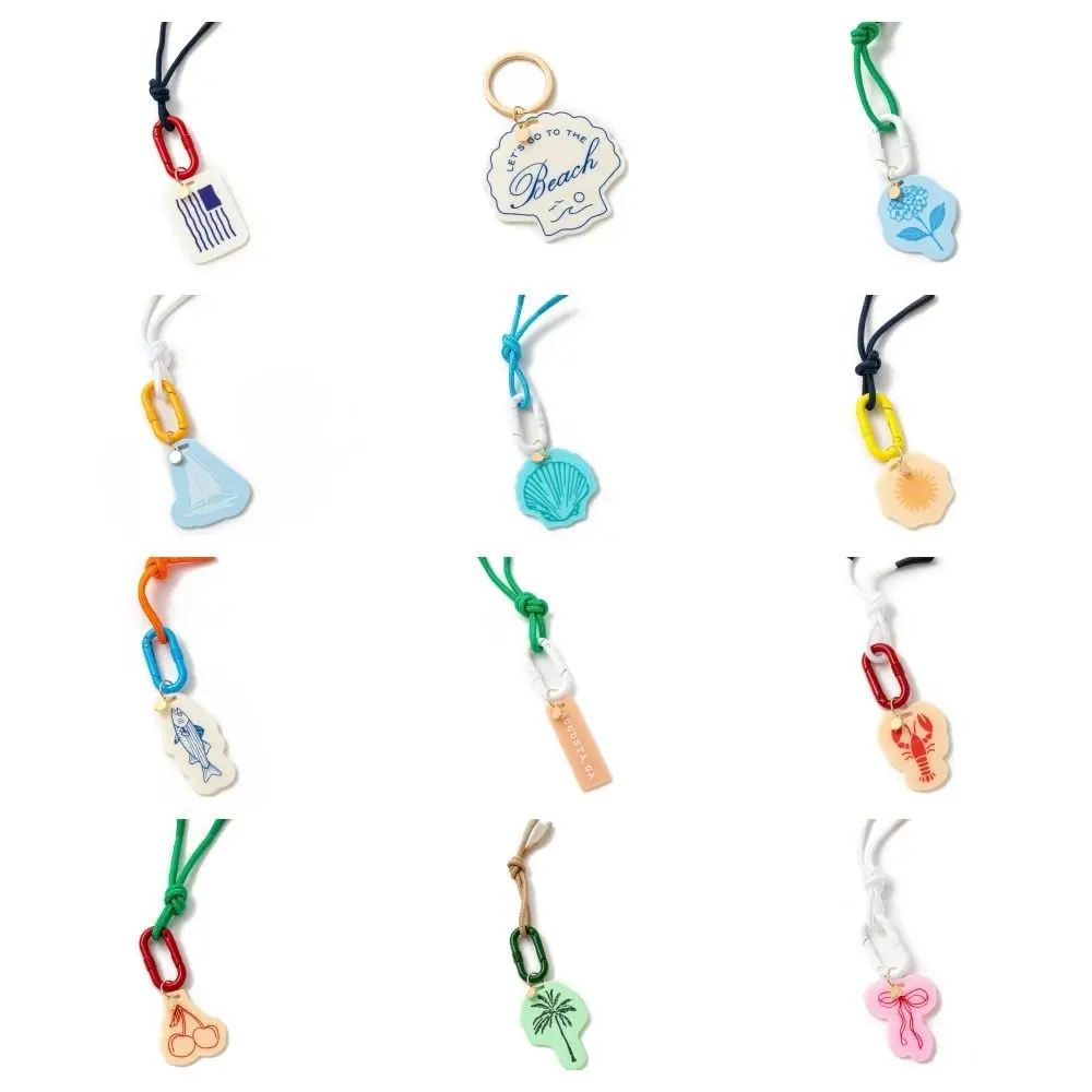 الاكريليك سحر الرجعية حبل المنسوجة قلادة المتناقضة سيارة كيرينغ الهاتف المحمول قلادة الكرتون هندسية حقيبة سلسلة سحر الرجال #6