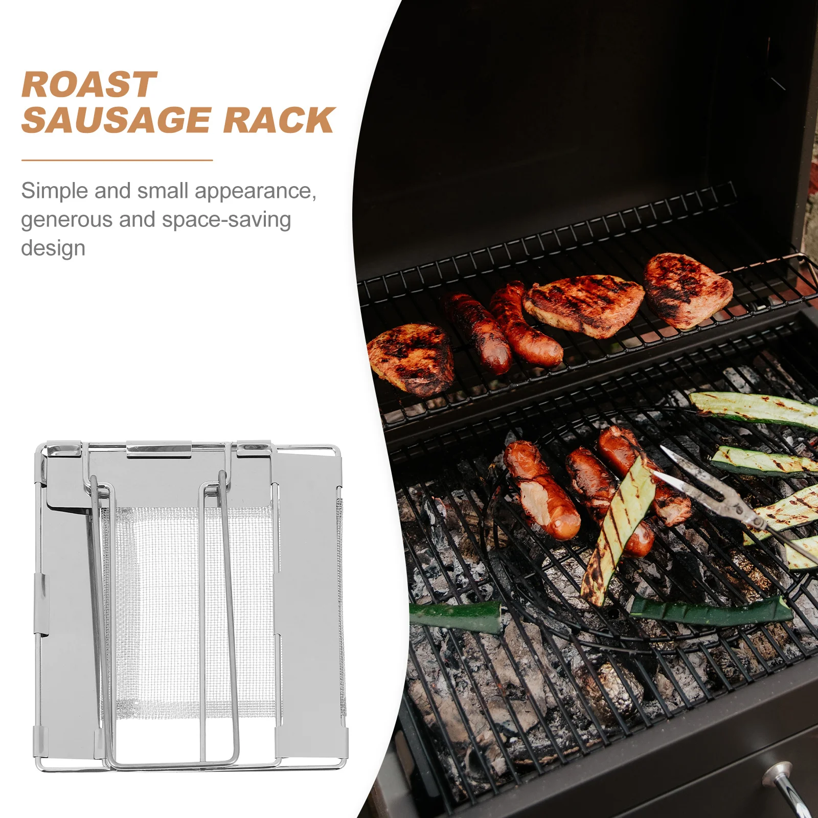 

1Pcs Stainless Steel Small Barbecue Rack Compact Portable Outdoor Grill Mini Camping Bbq Tool Small Barbecue Rack