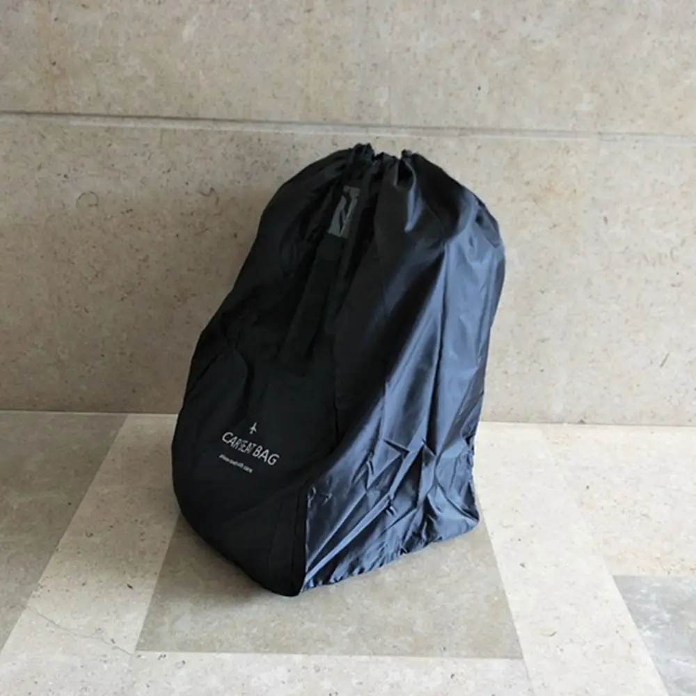 Bolsa para cochecito de bebé, impermeable, ligera, negra, portátil, de tela, funda para cochecito, bolsa de almacenamiento para asiento de coche, bolsa de viaje