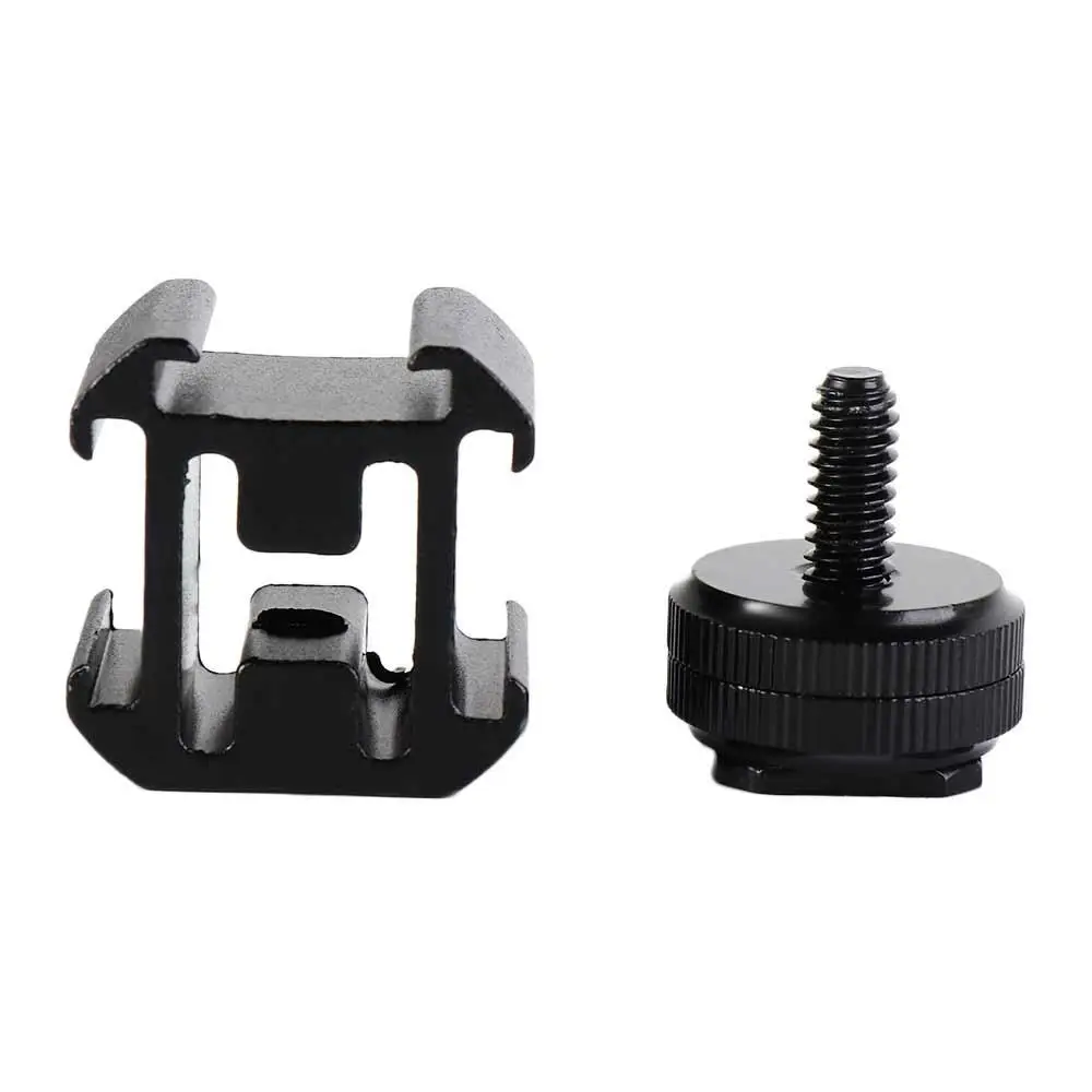 Stand Holder for LED Video for DSLR Camera Flash Light Hot Shoe Base Mount Adapter Triple Hot Shoe Dual Screws Bracket