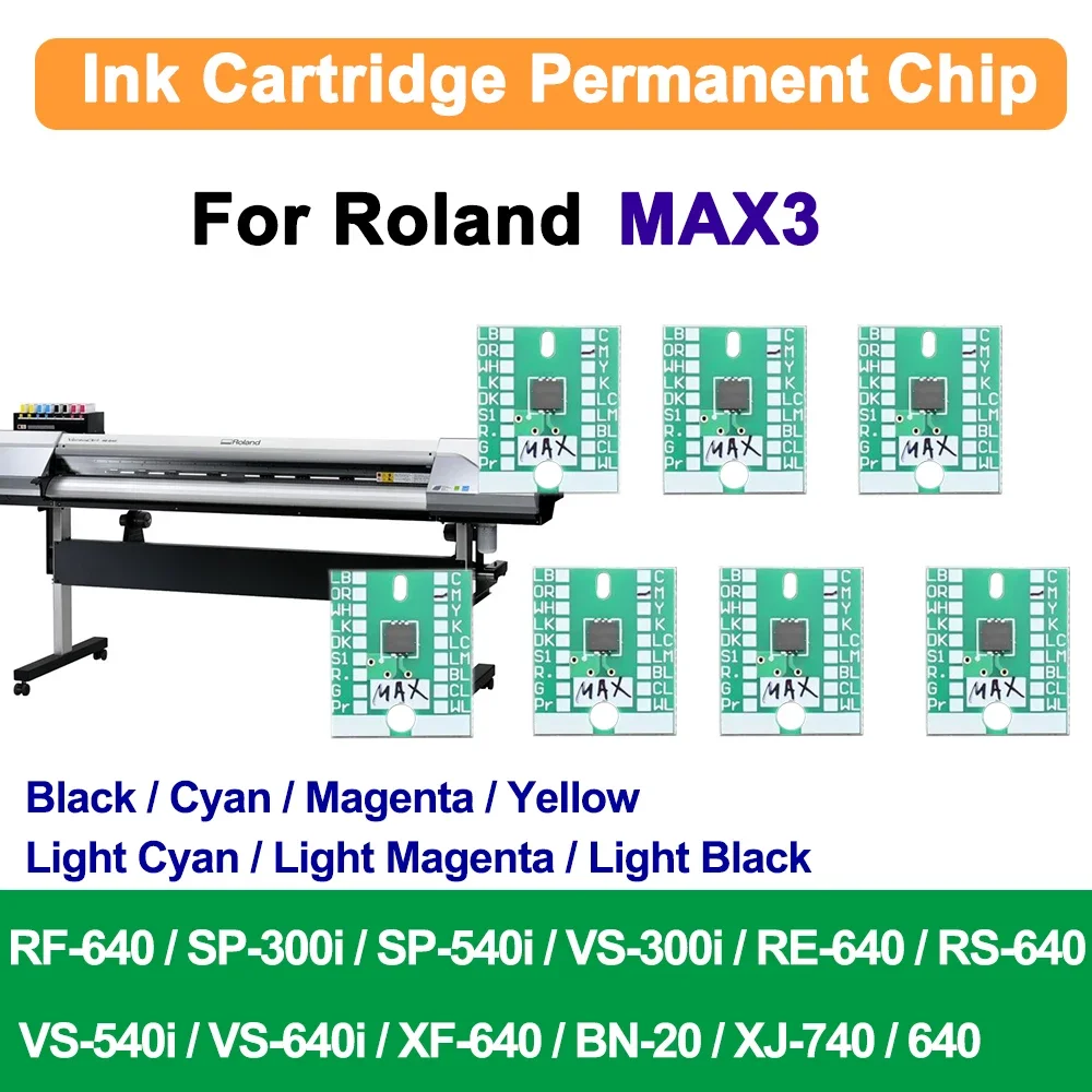 Newest Max3 Permanent Chip For Roland SP-300i BN-20 RF-640 SP-540i VS-300i RE-640 RS-640 VS-540i VS-640i XF-640 cartridge Chip