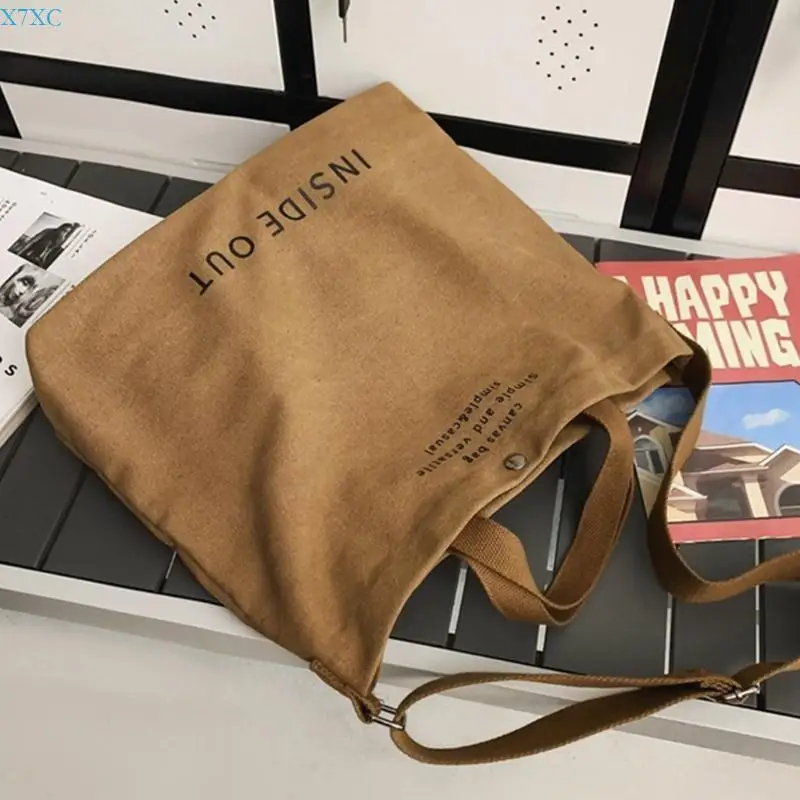X7XC 2023 NEW Crossbody Bag Canvas Shoulder Bag for Women Girl Handbag Leisure Tote Bag Fashion School Bag Book Bag
