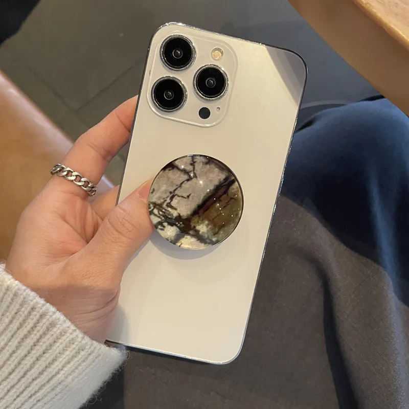 Creative Marble Phone Ring Holder Popular Grip Tok Socket Stand For Cellphone Finger Back Cover Bracket Mobile Accessories