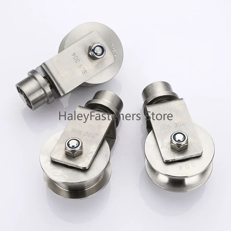 2inch 304 stainless steel V/U groove universal wheel, sliding gate rollers, universal wheels, ground rail rollers,door wheel.