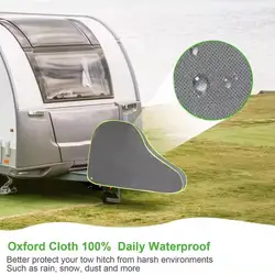 Universal Caravans Trailer Towing Hitch Cover Waterproof Dustproof Breathable Dust Rain Snow Protector Towing Hitch Cover