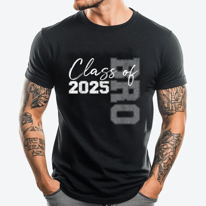

Brother Senior 2025 гордый класс 2025 года, уличная одежда для выпускников, футболка, винтажные футболки, повседневная футболка для улицы