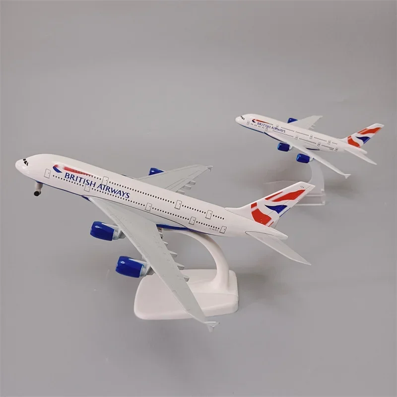 16cm 20cm Alloy Metal British Airways AIRBUS 380 A380 Airlines Airplane Model Diecast Air Plane Model Aircraft w Landing Gears