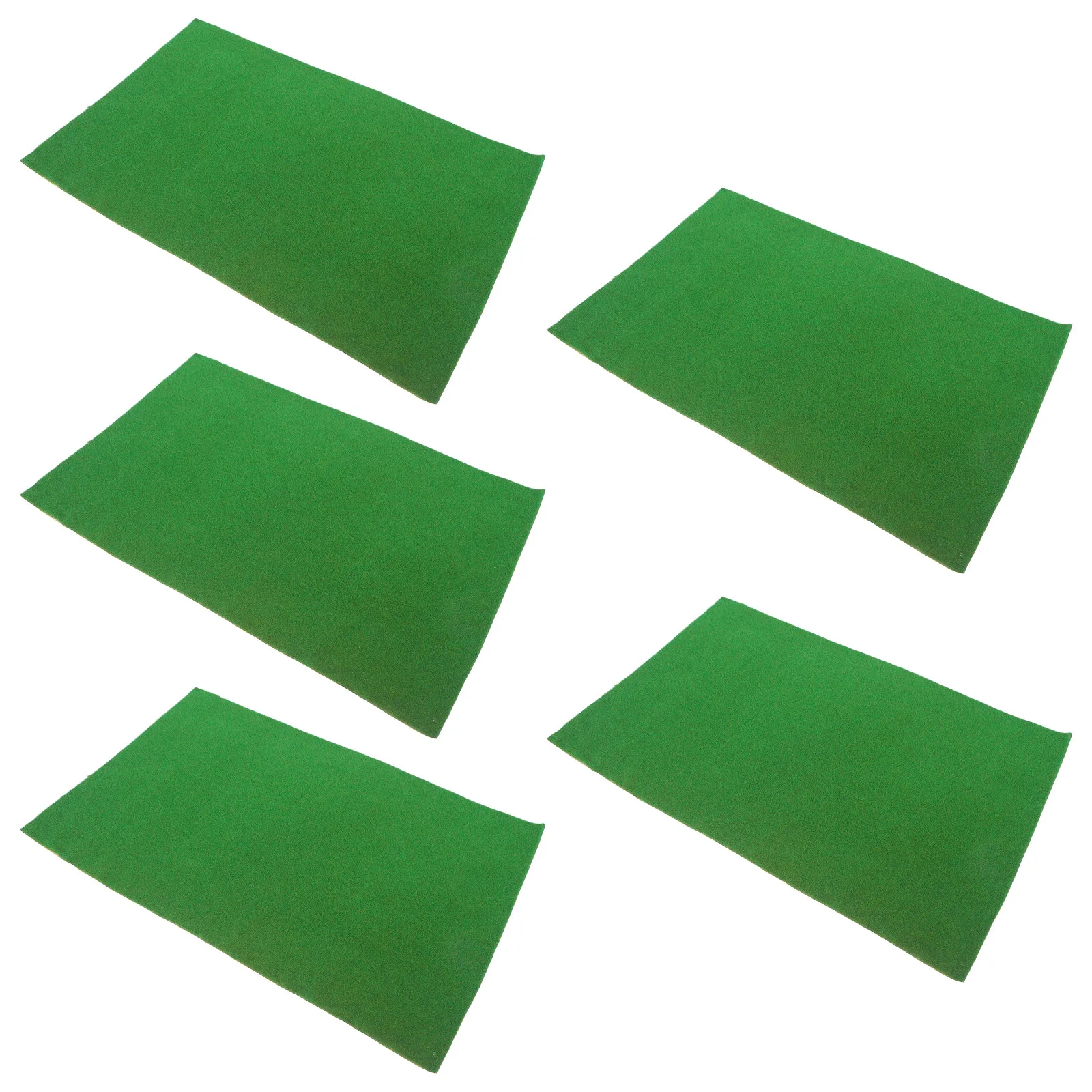 5Pcs Fairy Garden Turf Squares Realistic Green Artificial Grass Mat 11x8 Inch DIY Landscaping Miniature Train Scenery Craft