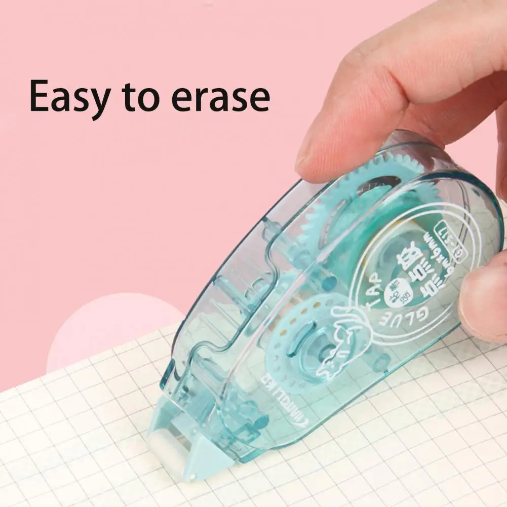 Rolo de fita dupla face cola, padrão colorido dos desenhos animados, compacto e portátil, Scrapbooking para permanente